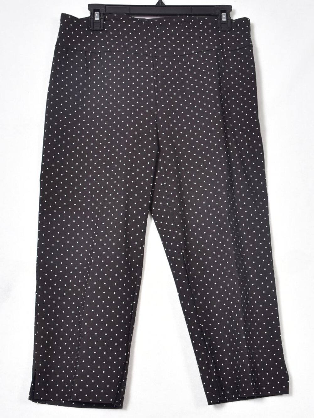 Zac & Rachel Women's Size 10 Dress Pants Black Polkadot Rayon Blend